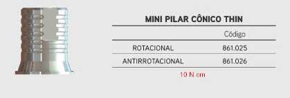 Cilindro Digital do Mini Pilar Cônico Thin - Rotacional 3