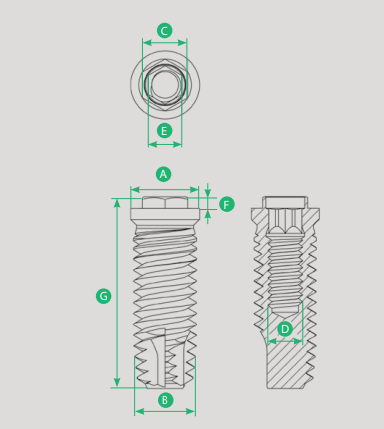 Implante Classic CI HE Com parafuso - 5.0mm x 7mm Plat 5mm 10